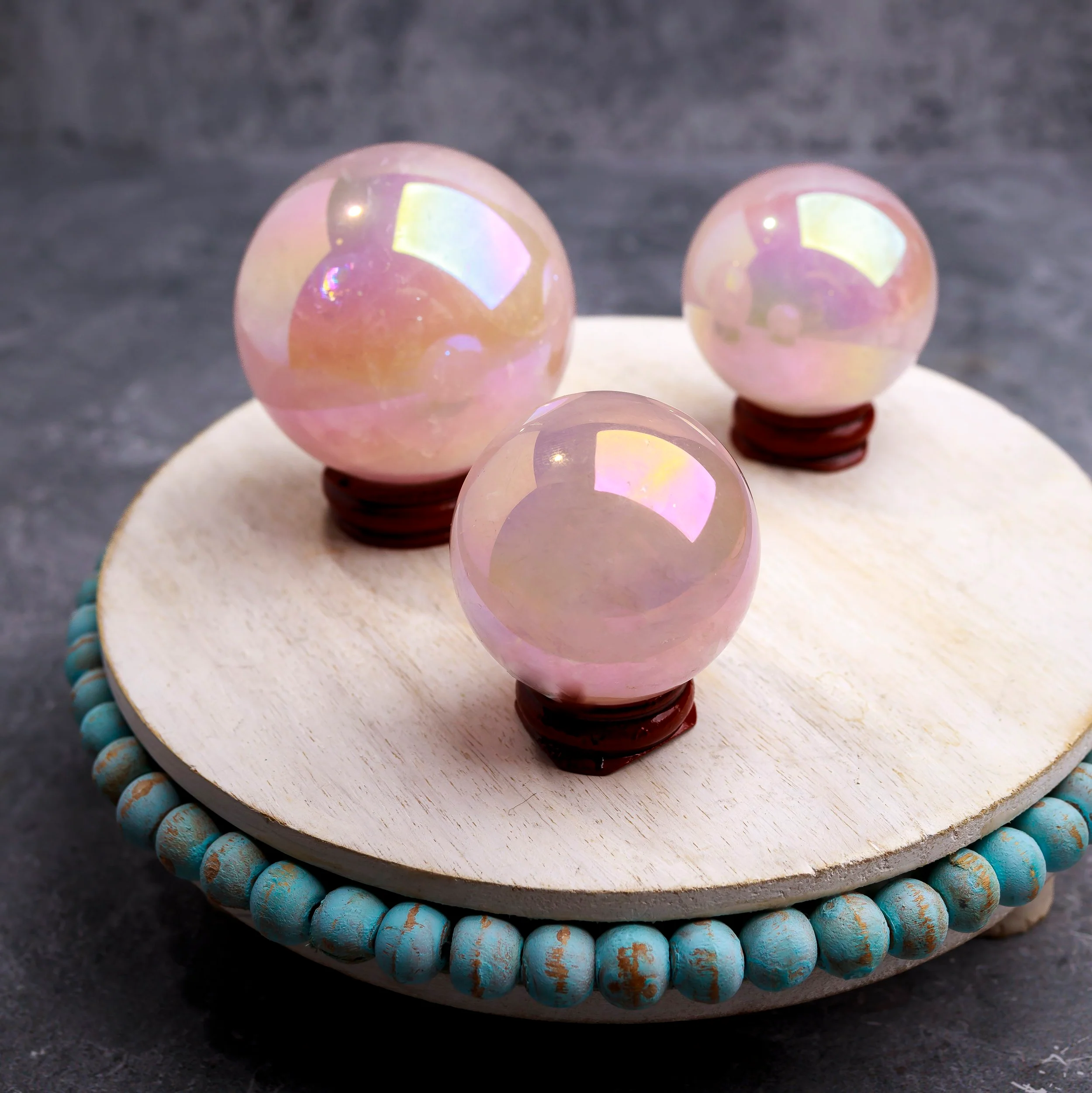 Aura Rose Quartz Sphere - Image 4