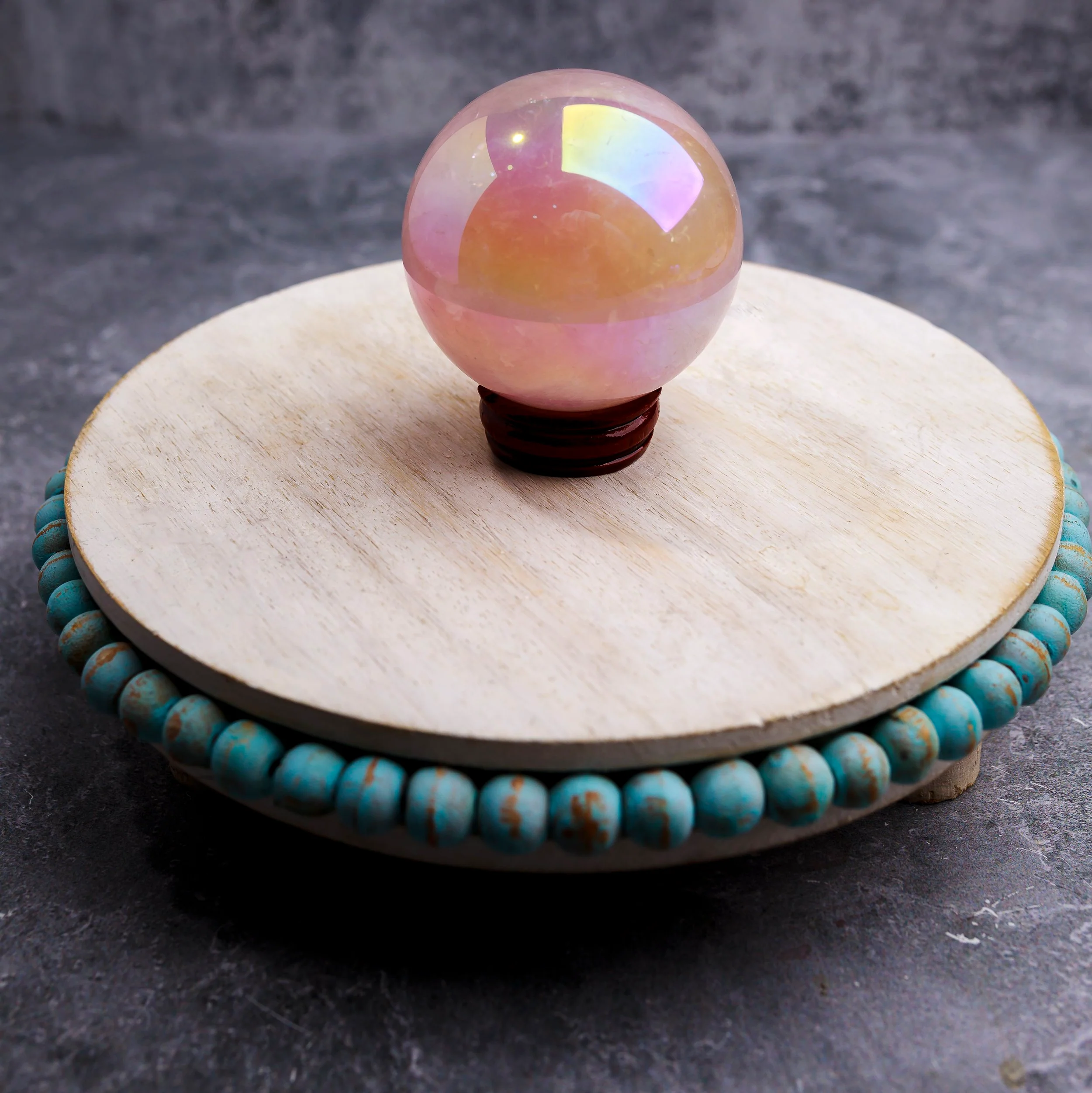 Aura Rose Quartz Sphere - Image 5
