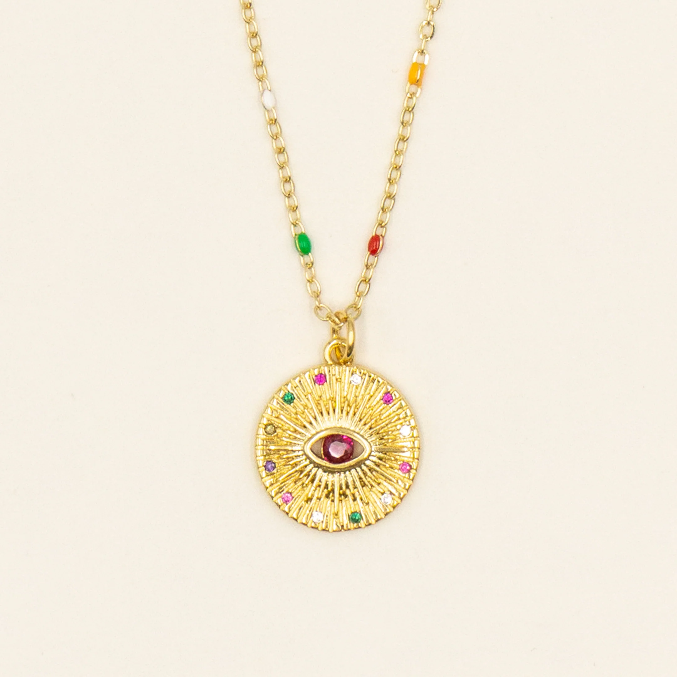 Colorful Satellite Chain Necklace - Image 3