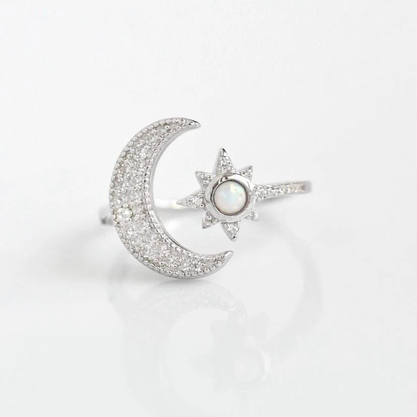 Crescent Moon and Star Ring - Image 4