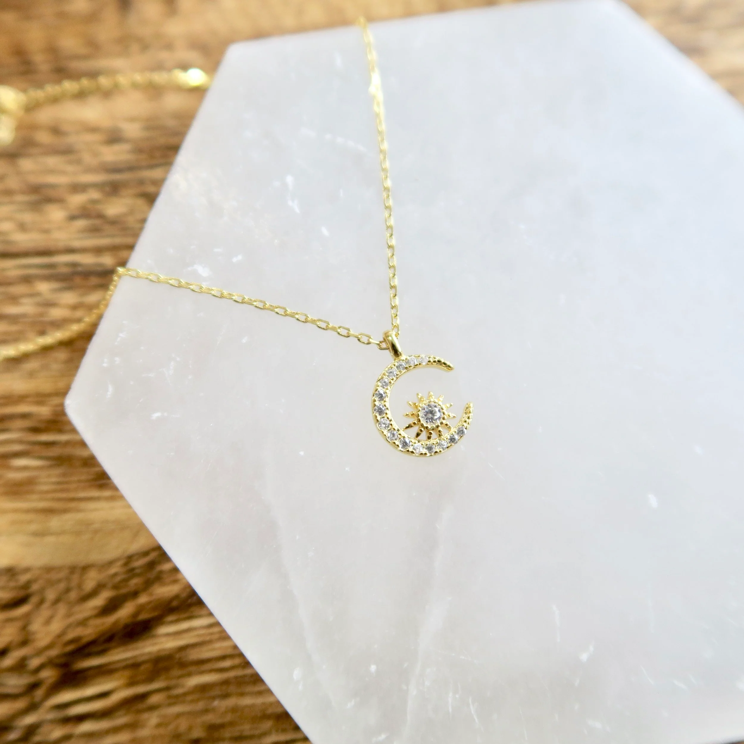 Crescent Moon & Star Necklace - Image 4