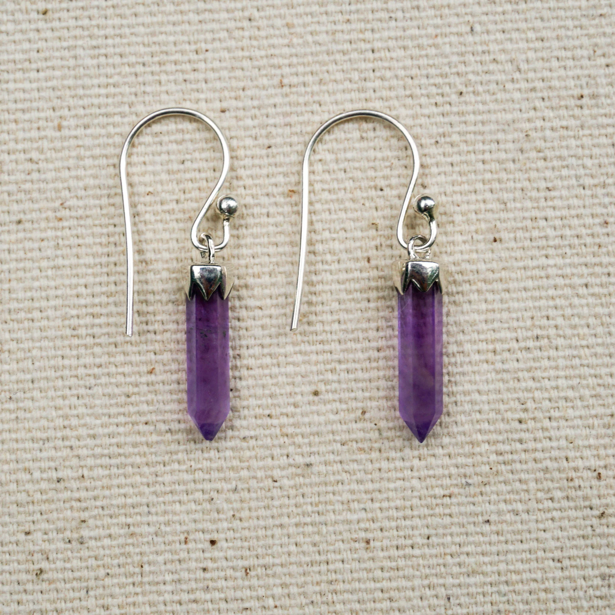 Dainty Crystal Point Earrings - Image 5