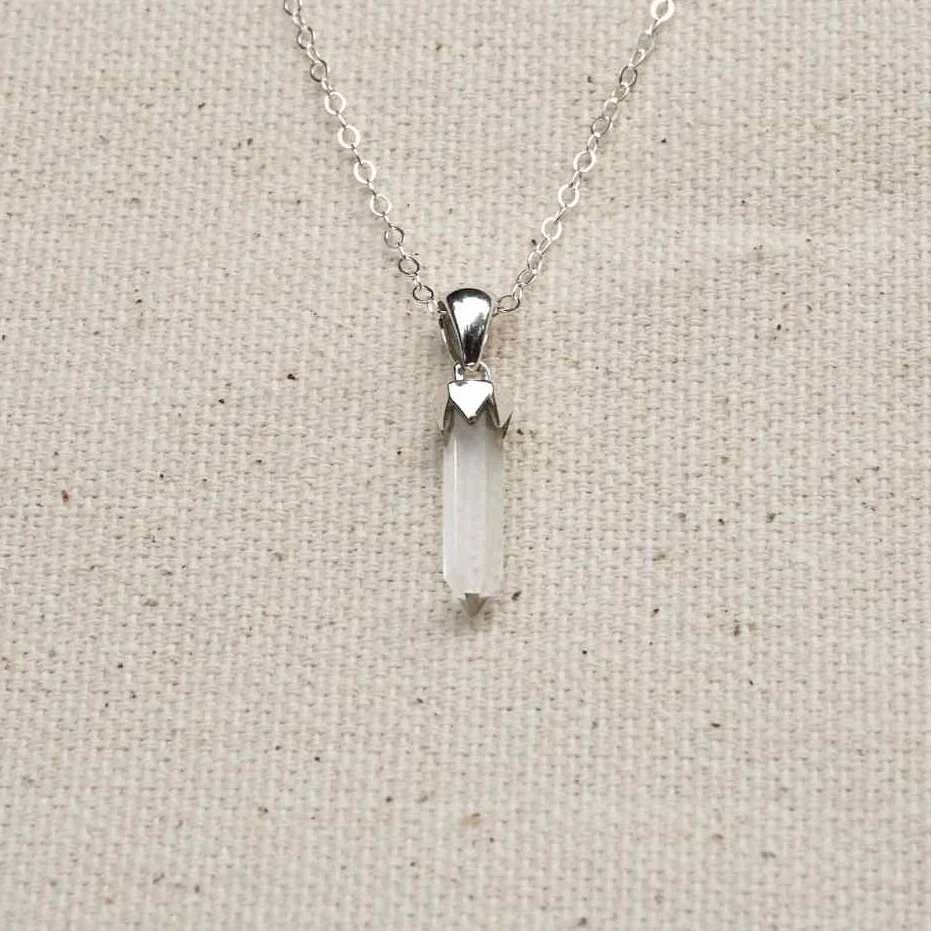 Dainty Crystal Point Necklace - Image 10