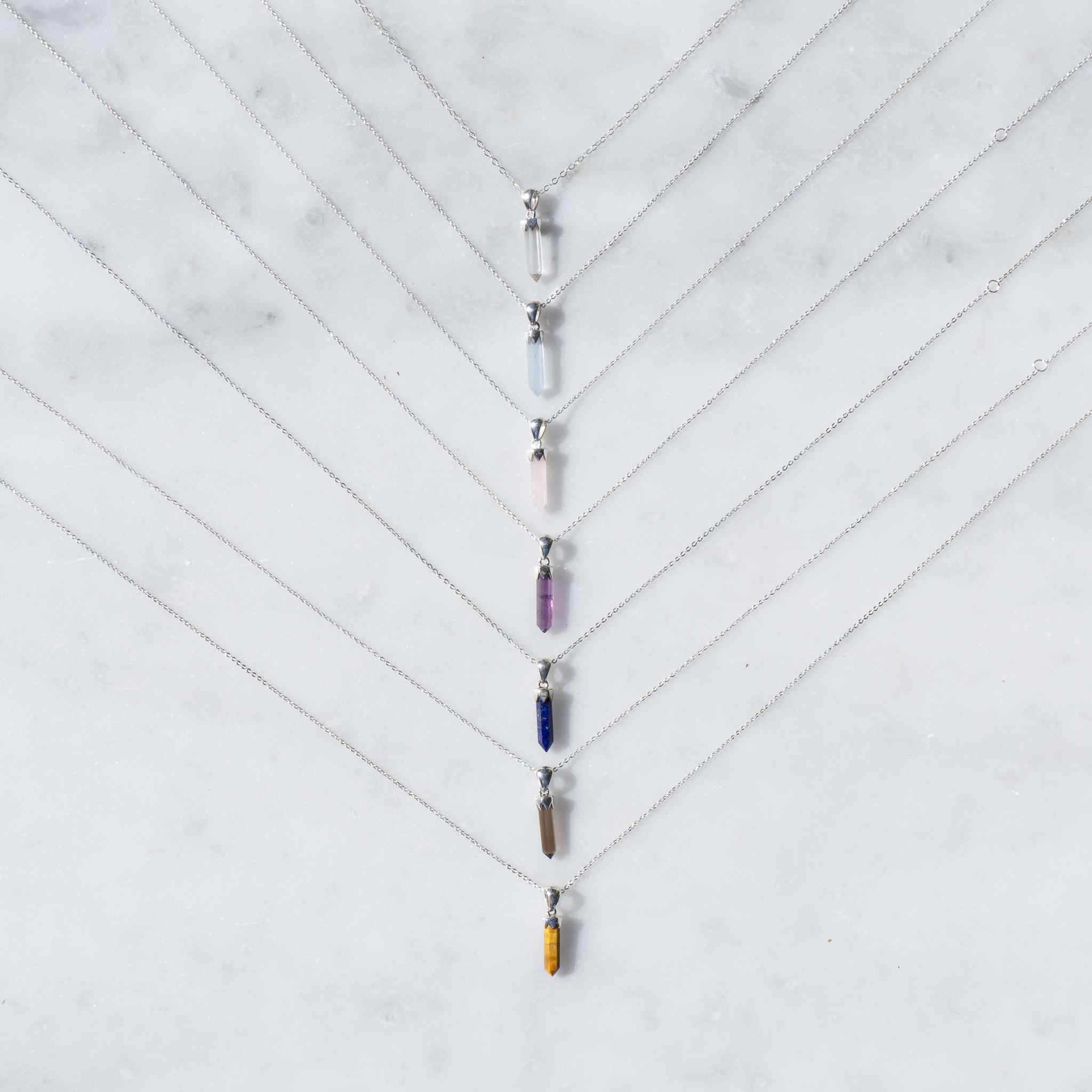 Dainty Crystal Point Necklace - Image 3