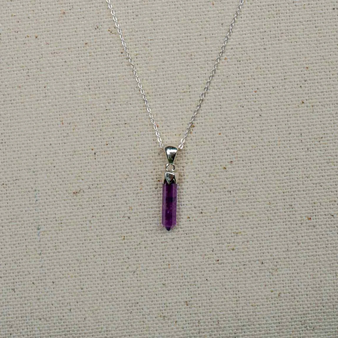 Dainty Crystal Point Necklace - Image 4