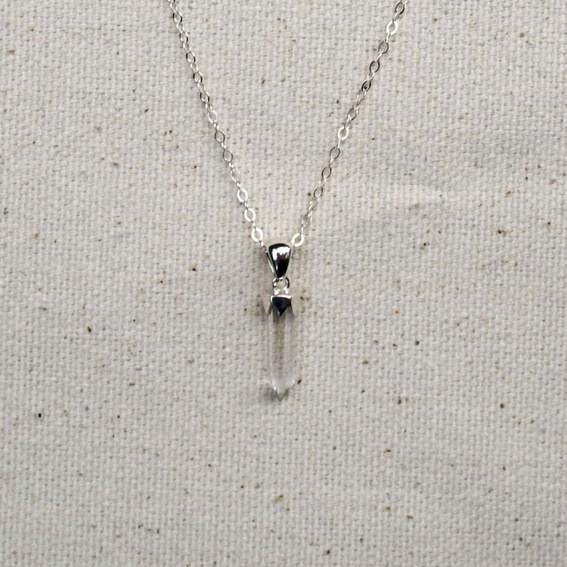 Dainty Crystal Point Necklace - Image 5