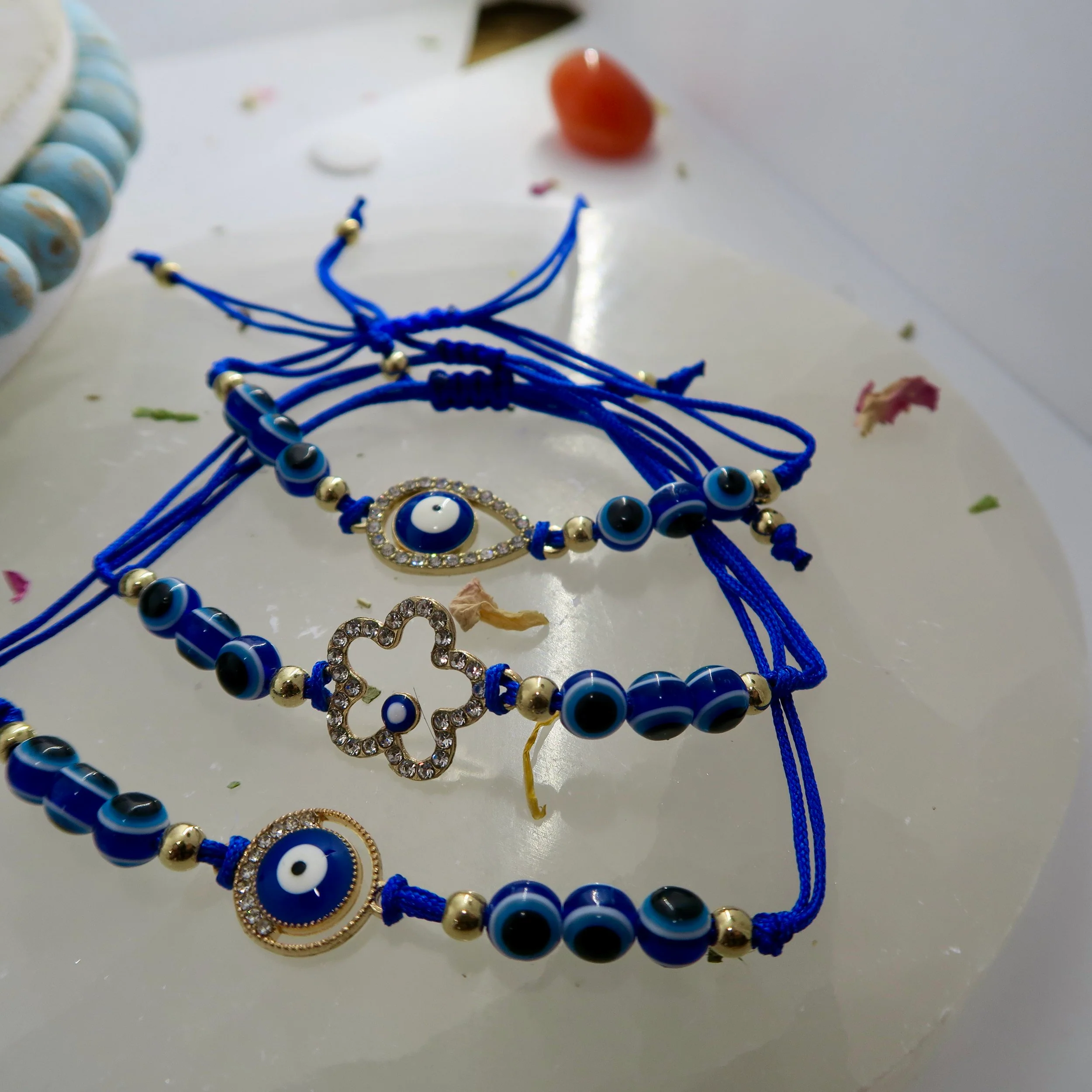 Evil Eye String Bracelet - Gold - Image 15