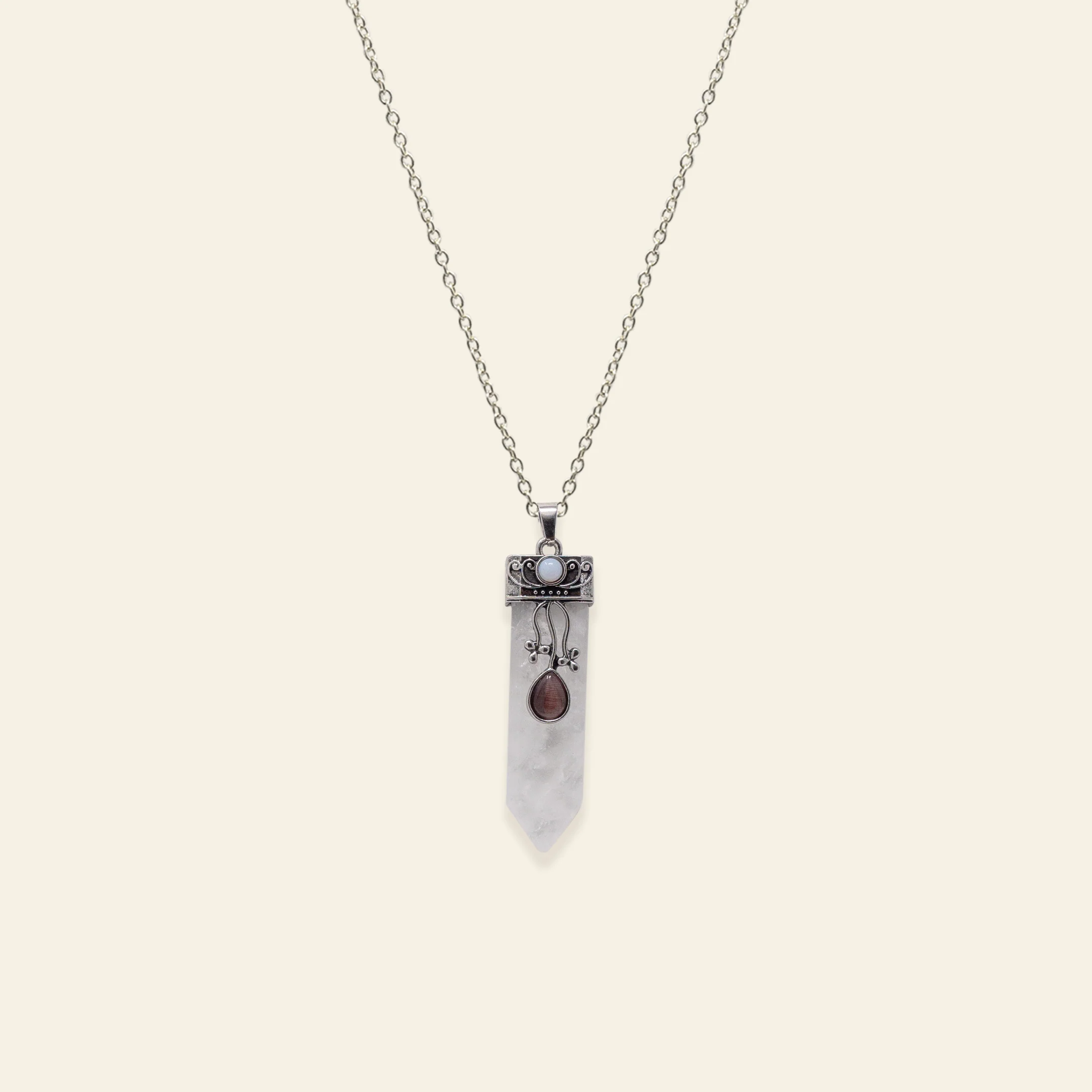 Large Crystal Point Necklace - Image 3
