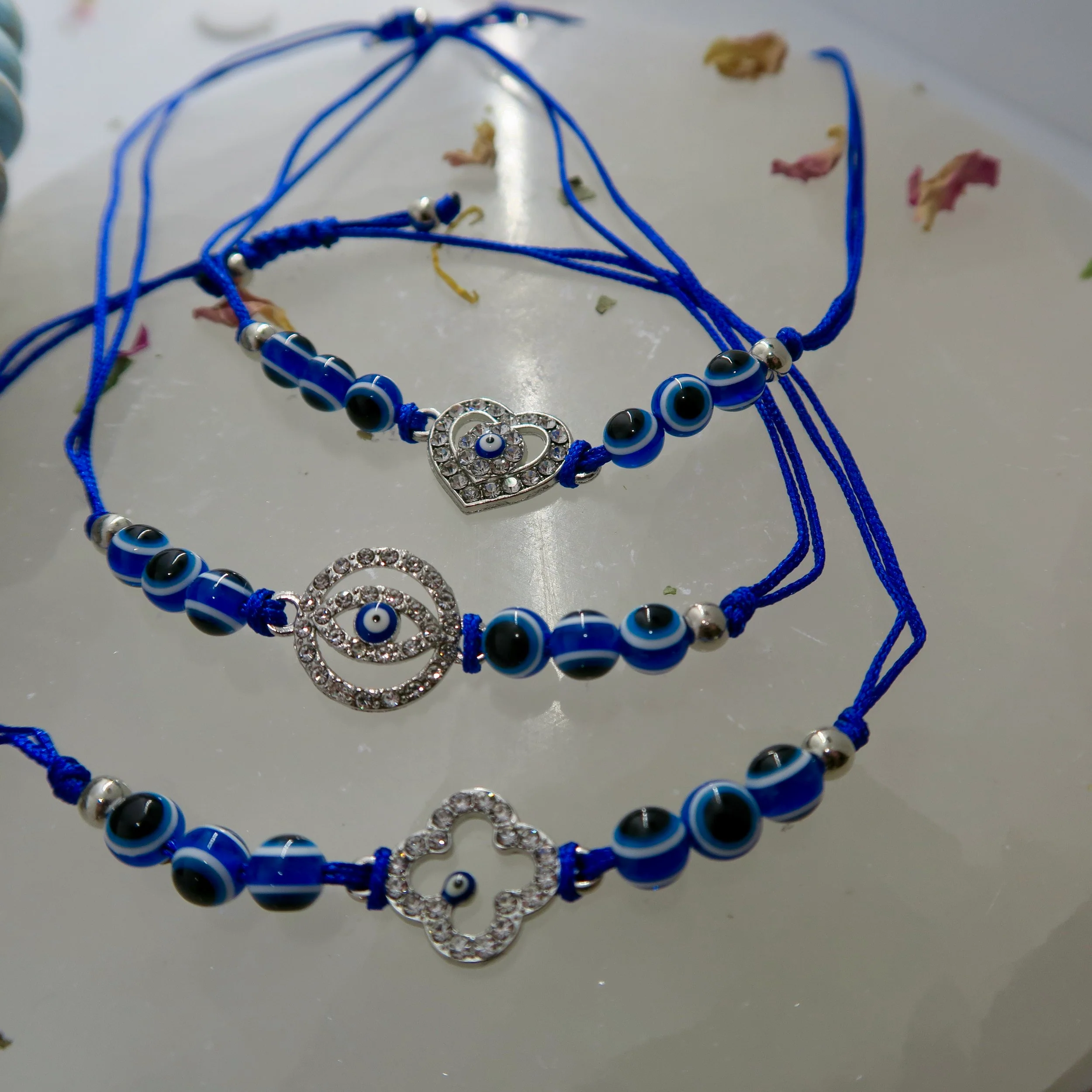 Evil Eye String Bracelet - Silver - Image 20