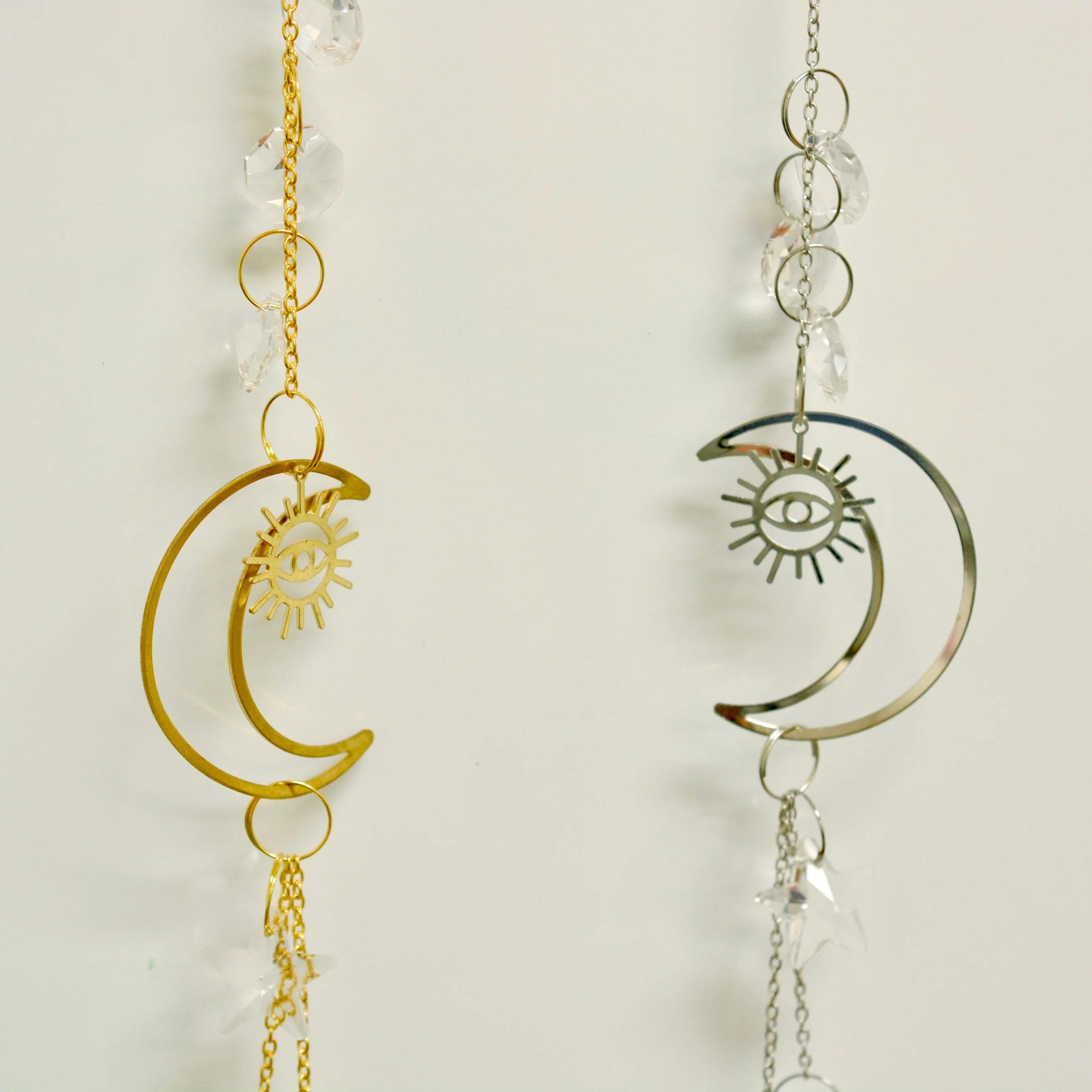 Sunburst Evil Eye Crescent Moon Suncatcher - Image 4