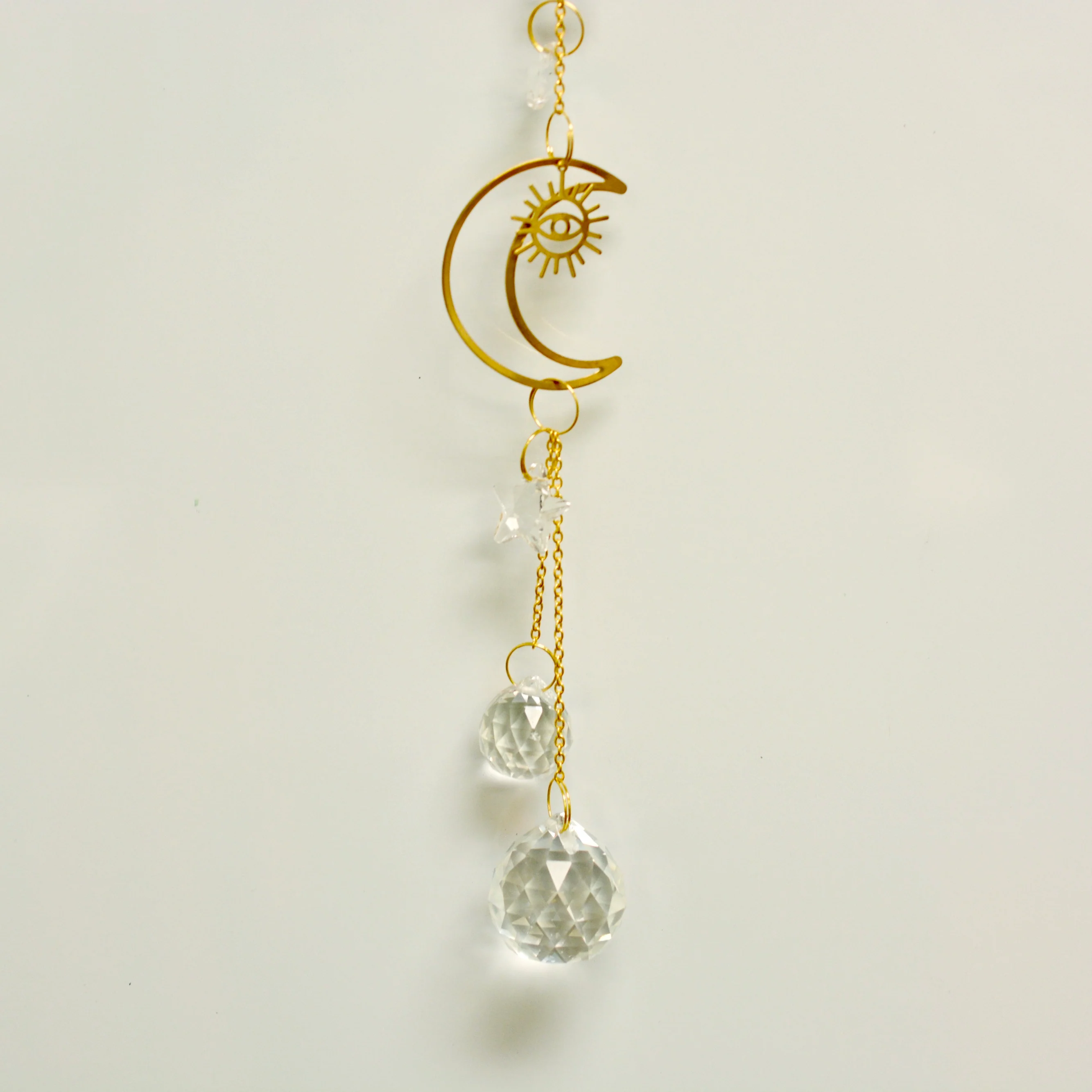 Sunburst Evil Eye Crescent Moon Suncatcher - Image 5
