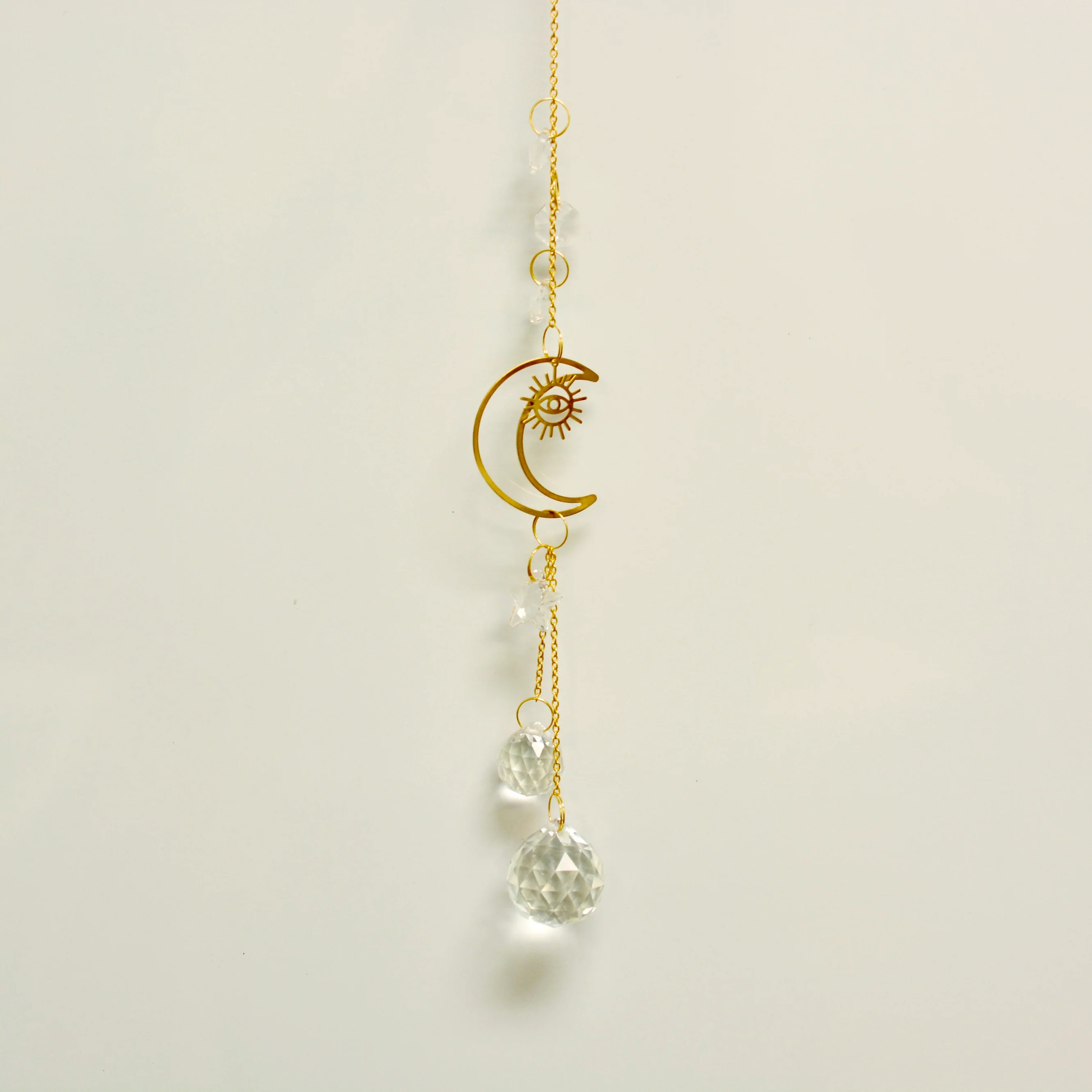 Sunburst Evil Eye Crescent Moon Suncatcher - Image 6